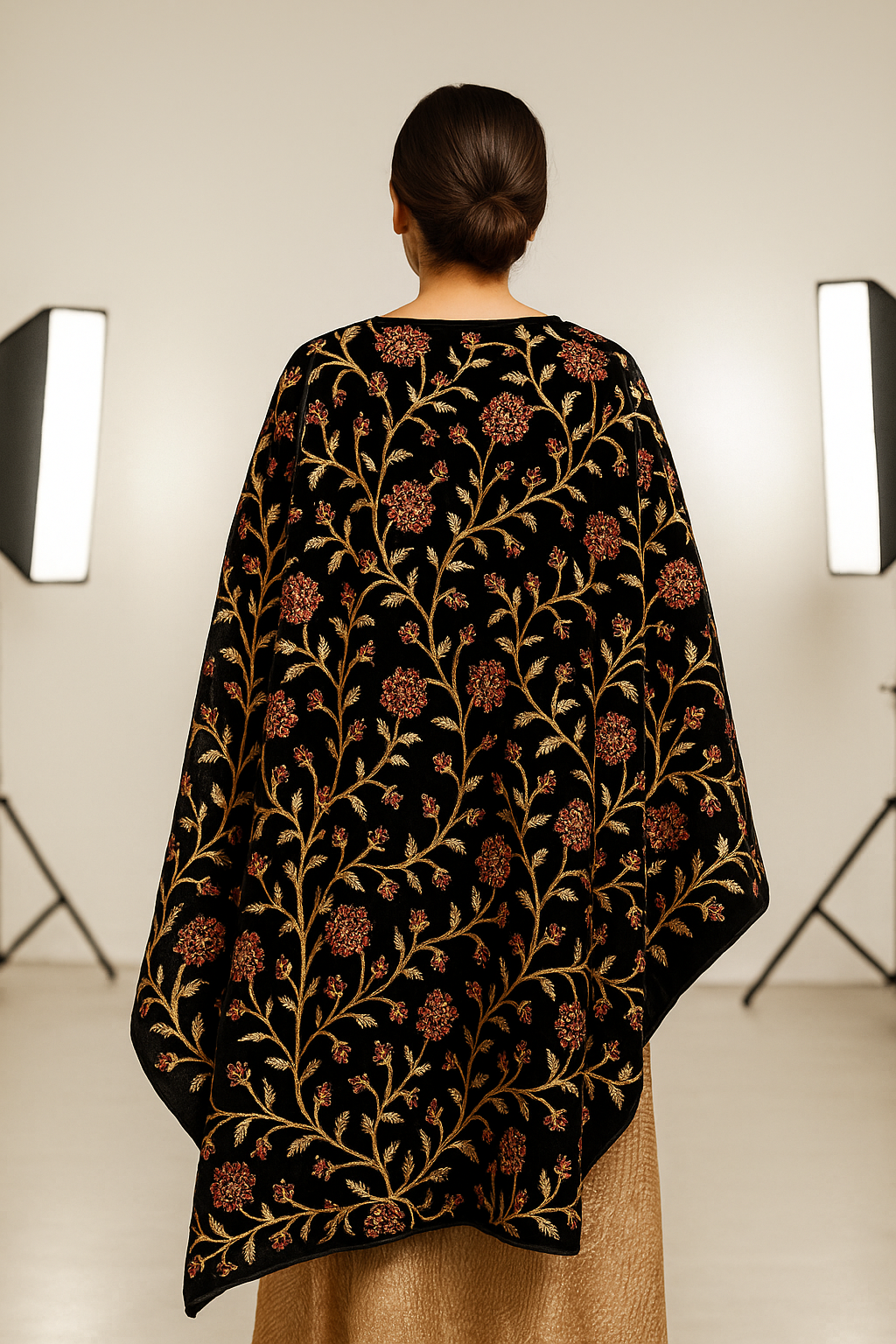 Premium Velvet Embroidered Shawl – Traditional Pakistani Elegance | Women's Winter Wrap