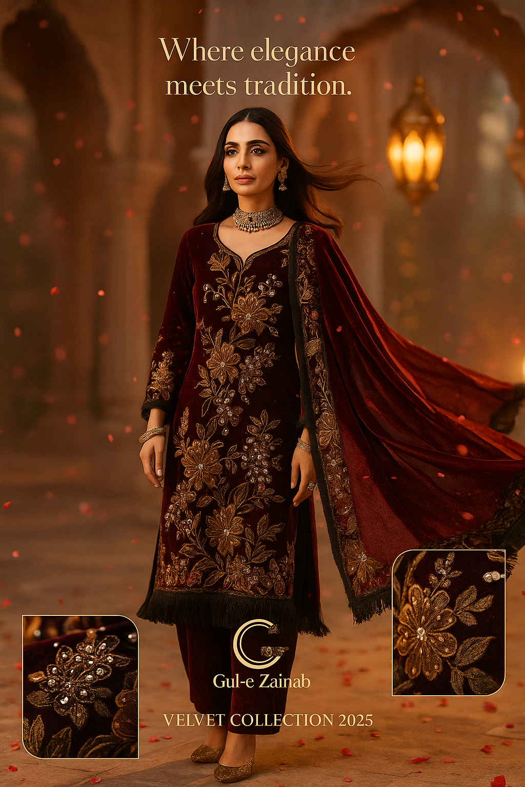 Gul-e-Zainab | Velvet Collection 2025 – Where Elegance Meets Tradition