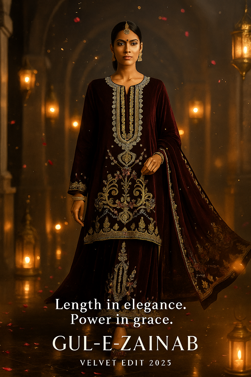 Gul-e-Zainab Velvet 2025 | Studio Spotlight Elegance | CGI Fashion Film