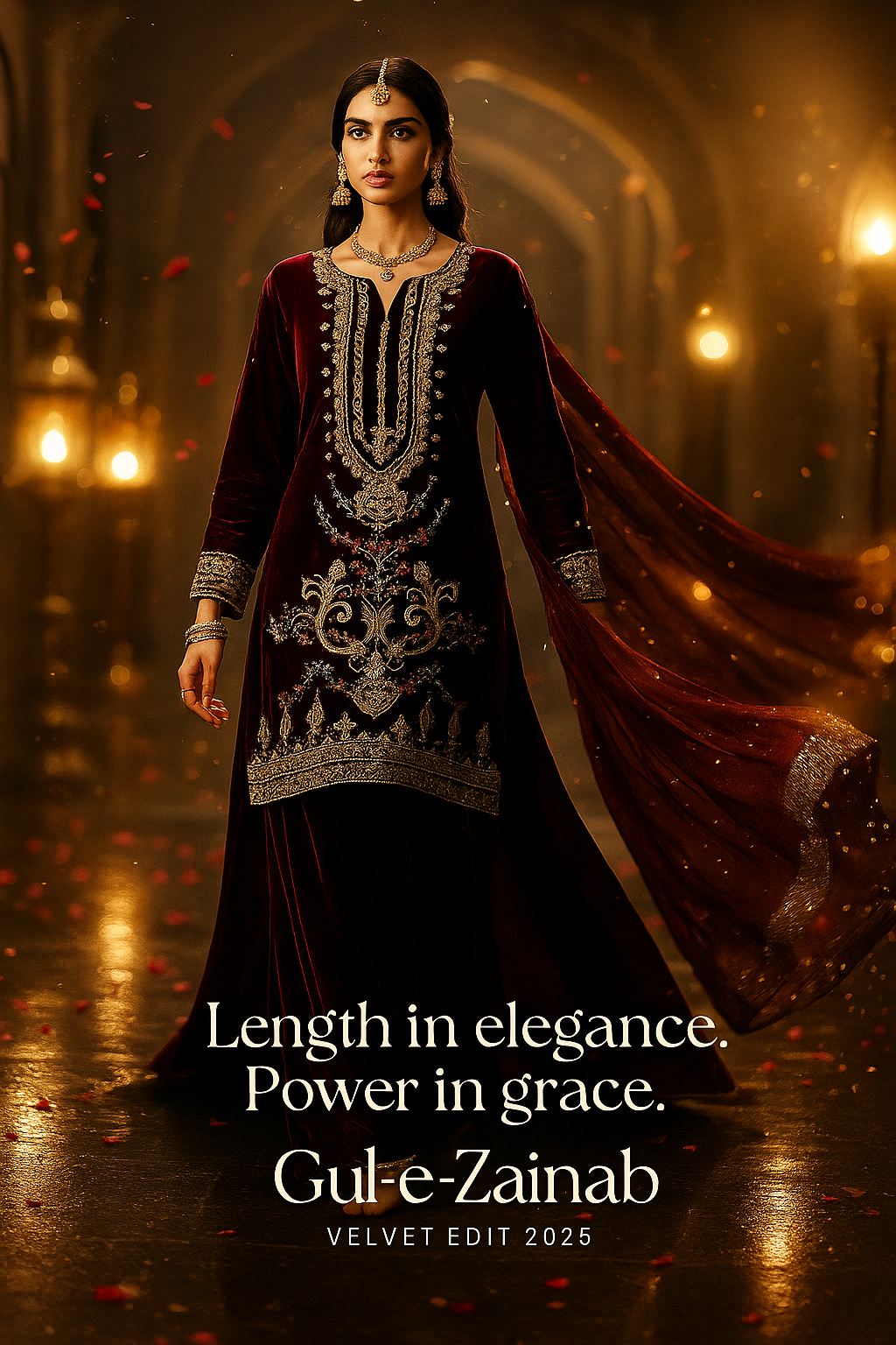 Gul-e-Zainab Velvet 2025 | Studio Spotlight Elegance | CGI Fashion Film